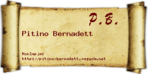 Pitino Bernadett névjegykártya